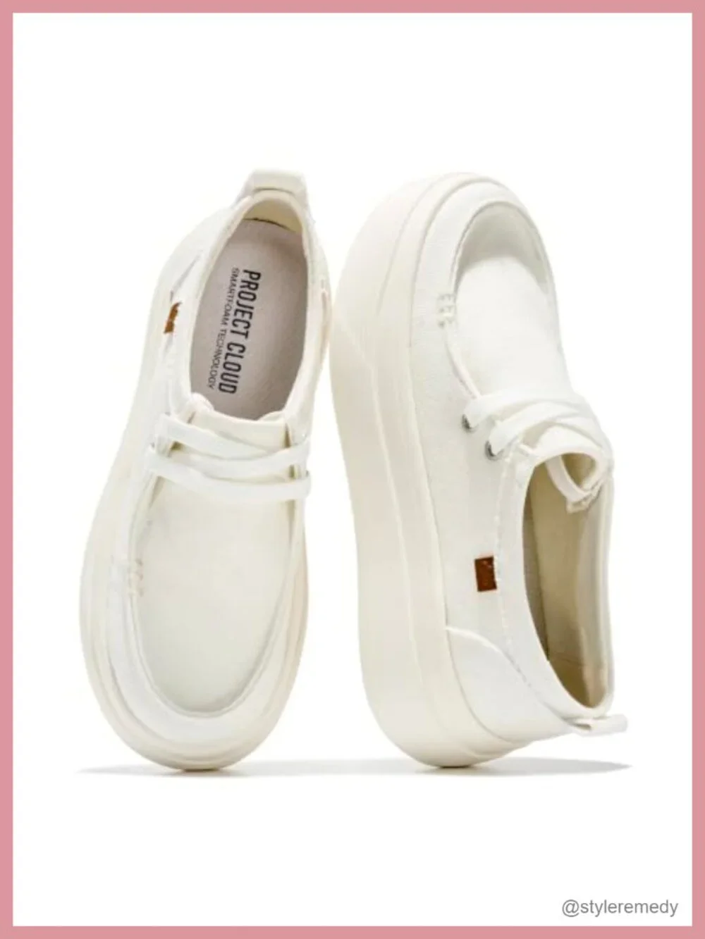 Canvas Platform Loafers for Women with High Density Foam Insole Slip On Shoes
